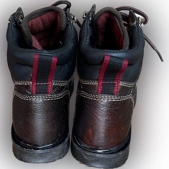 Schmidt Women’s Leather lace up steel toe safety boots size 6M - Picture 4 of 14